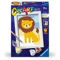 CREART PICTURA PE NUMERE PENTRU COPII LEU SALBATIC - RAVENSBURGER (RVSPBN23965)