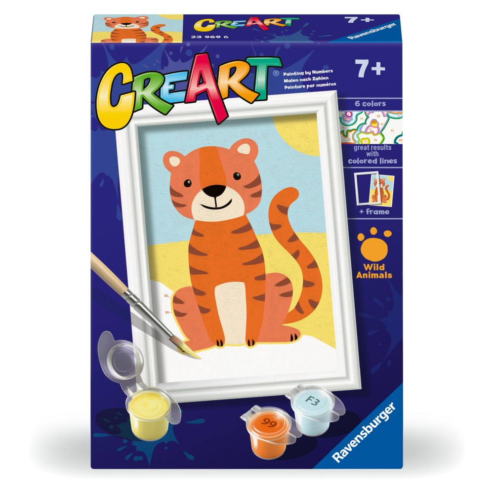 CREART PICTURA PE NUMERE PENTRU COPII TIGRU SALBATIC - RAVENSBURGER (RVSPBN23969)