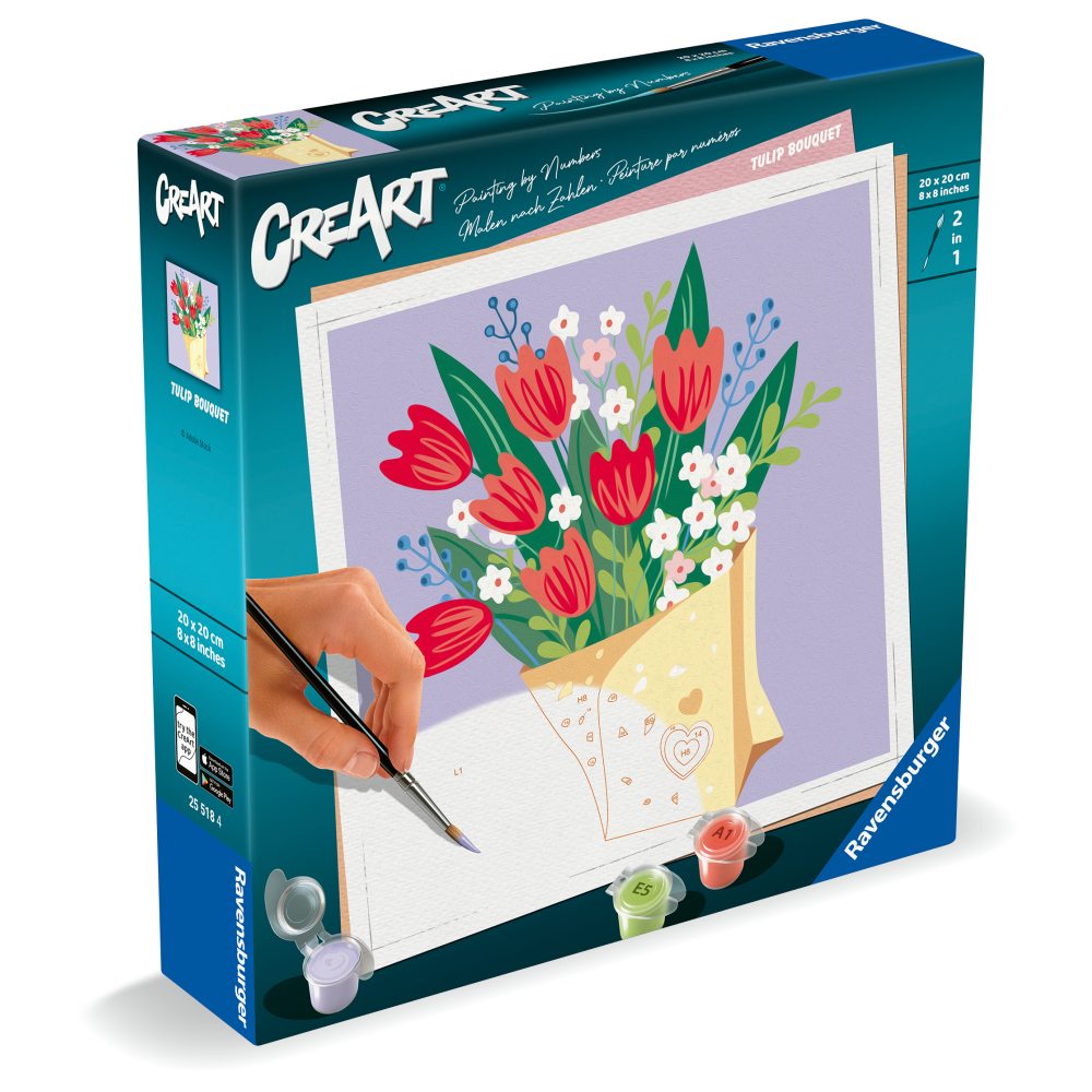 CREART PICTURA PE NUMERE PENTRU ADULTI BUCHET DE LALELE - RAVENSBURGER (RVSPBN25518)