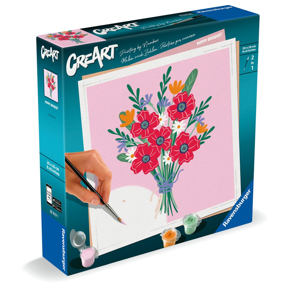 CREART PICTURA PE NUMERE PENTRU ADULTI BUCHET DE MACI - RAVENSBURGER (RVSPBN25519)