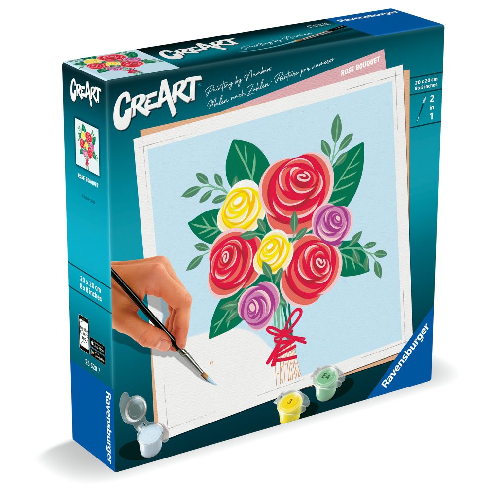 CREART PICTURA PE NUMERE PENTRU ADULTI BUCHET DE TRANDAFIRI - RAVENSBURGER (RVSPBN25520)