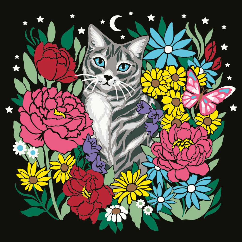 CREART PICTURA PE NUMERE PENTRU ADULTI EDITIE PIXIE COLD PISICA - RAVENSBURGER (RVSPBN25855)