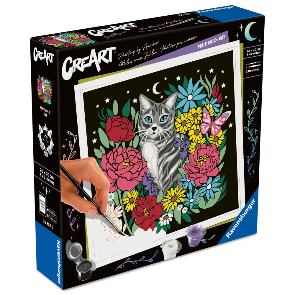 CreArt pictura pe numere pentru adulti editie Pixie Cold pisica