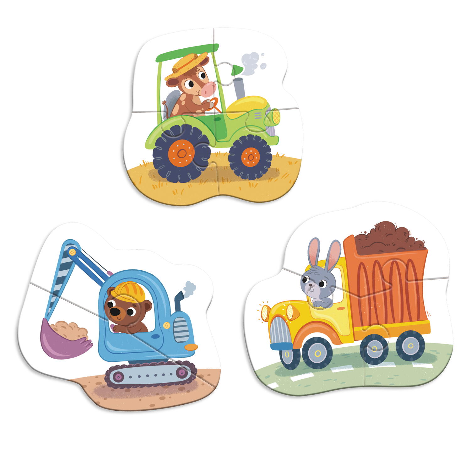 BABY PUZZLE 3 IN 1 - MIJLOACE DE TRANSPORT (2,3,4 PIESE) - DODO (DO300392)