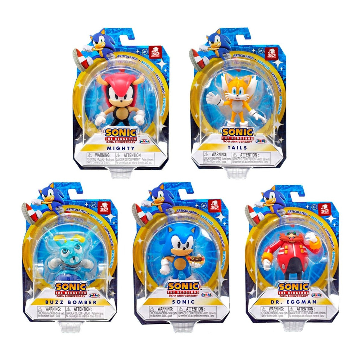 NINTENDO SONIC - FIGURINE SERIA 5, 30 DE ANI EDITIE ANIVERSARA SONIC, 6 CM - JAKKS PACIFIC (408884)