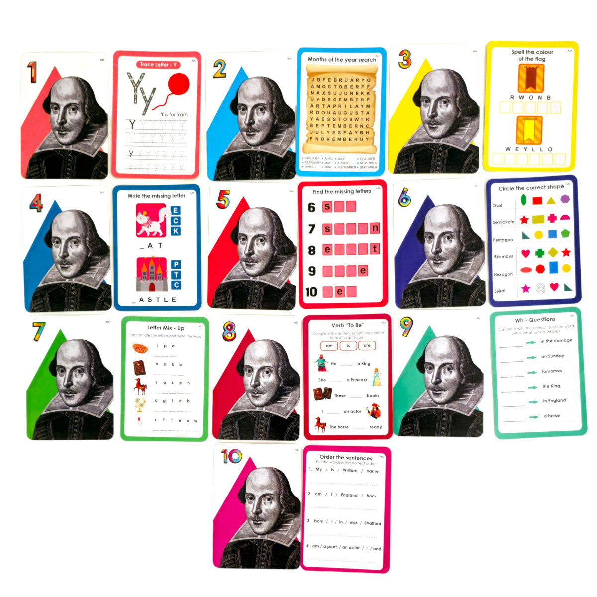 LEARNING CUBE® LANGUAGE GAME - FOLLOWING SHAKESPEARE'S FOOTSTEPS - K-TOYZ (LC-035)