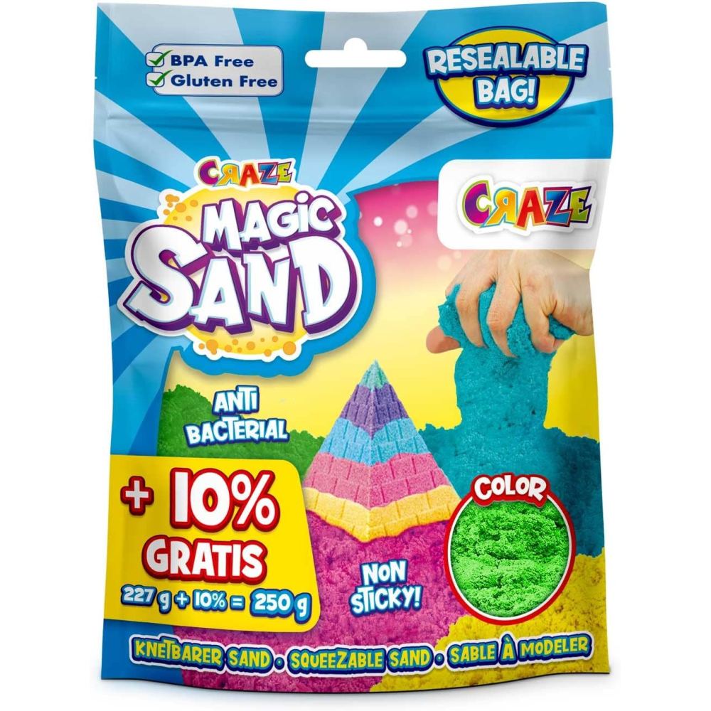 NISIP KINETIC IN PUNGUTA RESIGILABILA 250 G CULORI ASORTATE - CRAZE (CRZ41215)