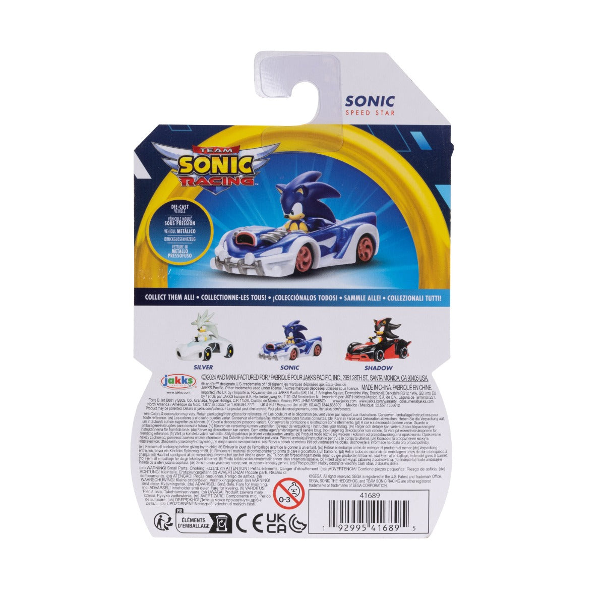 NINTENDO SONIC - METAL VEHICLE 1:64, VARIOUS MODELS, S7 (423244)