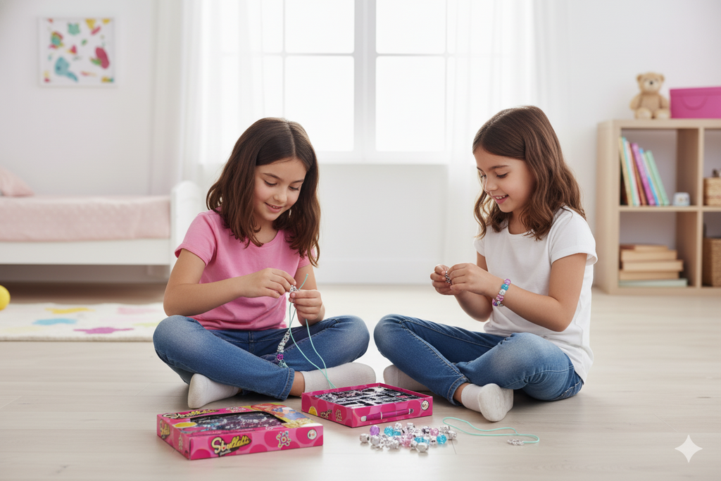 SET CREATIE BRATARI CU CHARM-URI ARGINTII SI BILE COLORATE - GLOBO (GL42529)