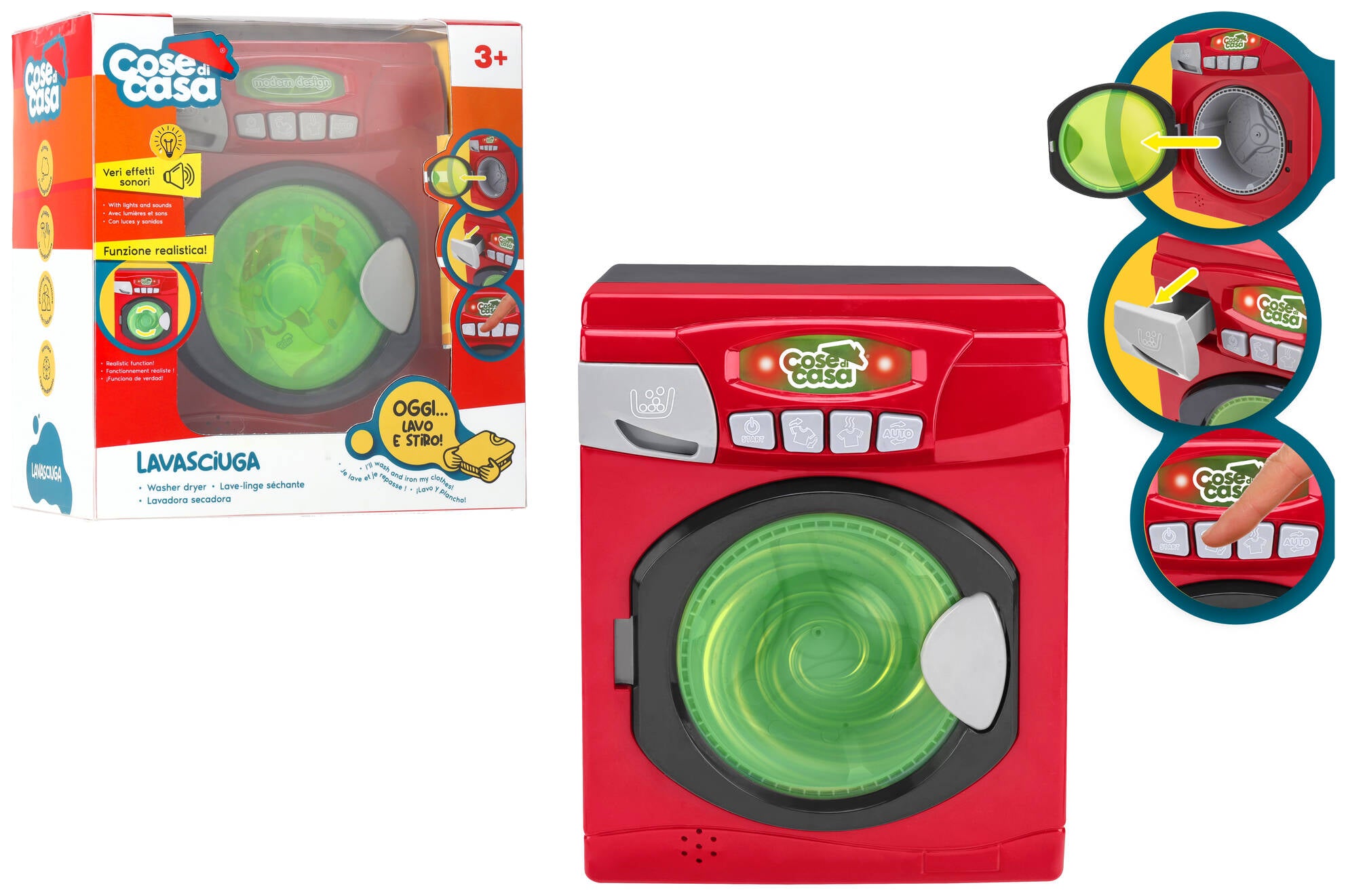 MASINA DE SPALAT, CUVA ROTATIVA, SUNETE SI LUMINI - GLOBO (GL43041)