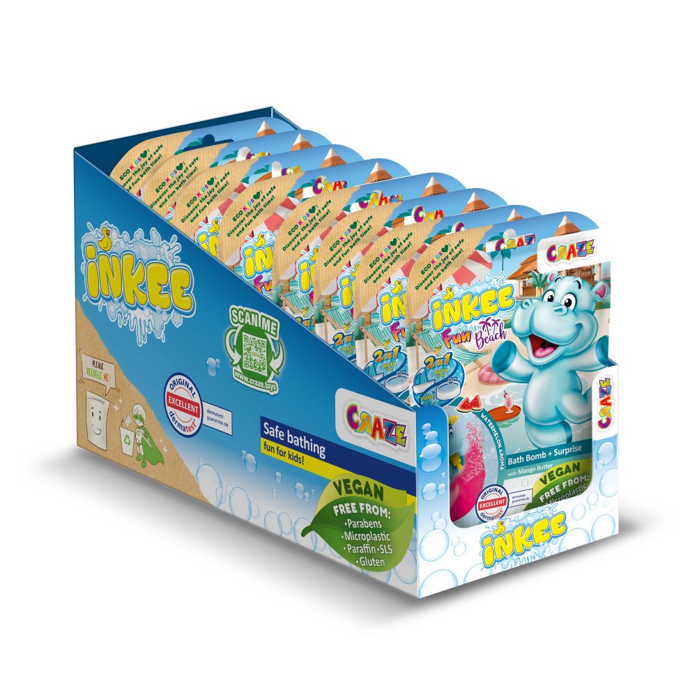 BILA DE BAIE INKEE CU SURPRIZA HIPOPOTAM LA PLAJA - CRAZE (CRZ43417)