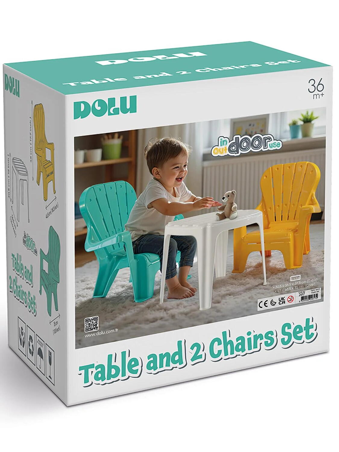 SETUL MEU DE MASA CU SCAUNE - PASTEL - DOLU (D2617)