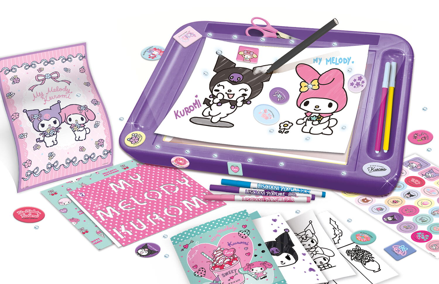 TABLITA DE DESEN CU LUMINI - MY MELODY & KUROMI - LISCIANI (L119684)