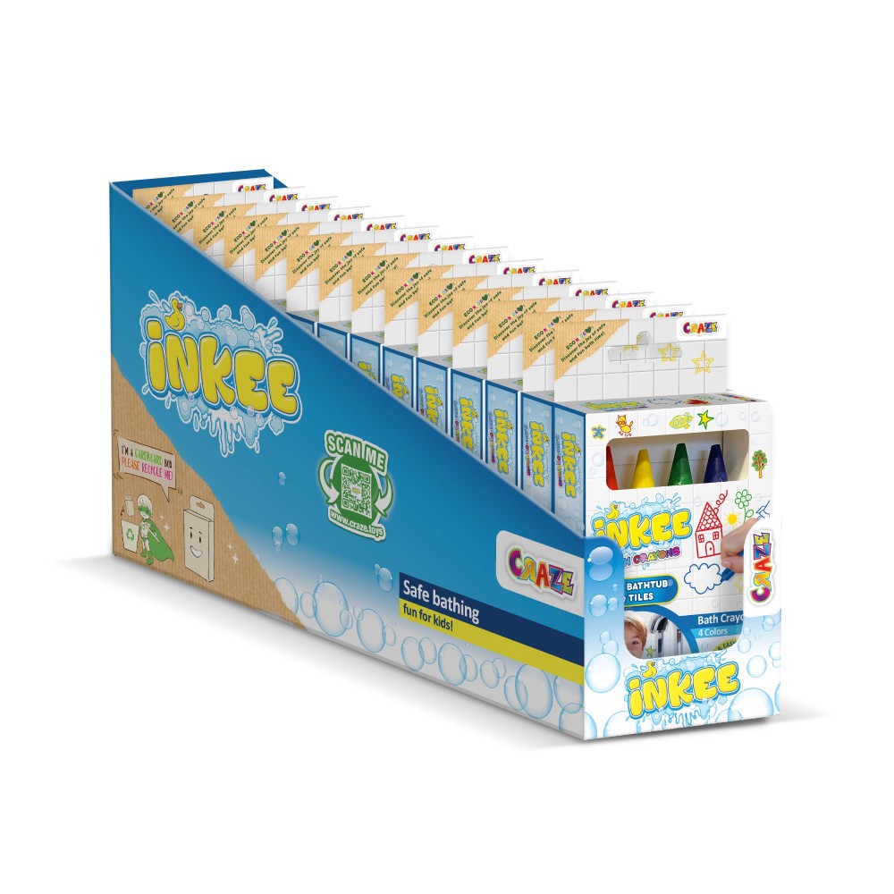 CREIOANE DE BAIE INKEE 4 BUC USOR DE CURATAT DE PE SUPRAFETELE CERAMICE - CRAZE (CRZ45114)