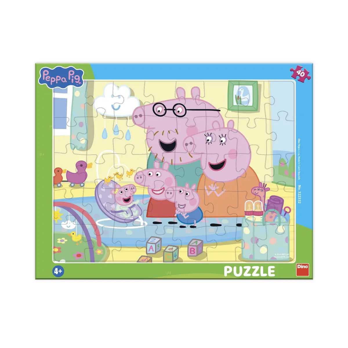 PUZZLE CU RAMA PEPPA PIG - JOACA INTRE FRATI (40 PIESE) - DINO (322332)