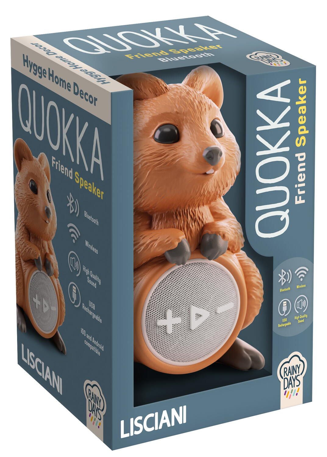 BOXA BLUETOOTH RAINY DAYS - QUOKKA - LISCIANI (L113569)