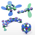 CLIXO® MAGNETIC BUILDING TOY - ITSY BLUE &amp; GREEN (18 PIECES) - CLIXO (CL-ITSY-BG-1)