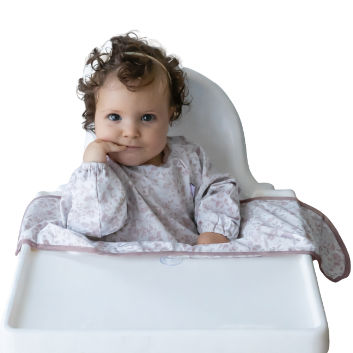 BAVETA CU MANECI SI VENTUZE - FLEUR DE JARDIN (SAND/MAUVE) - TIDY TOT (CCFR)