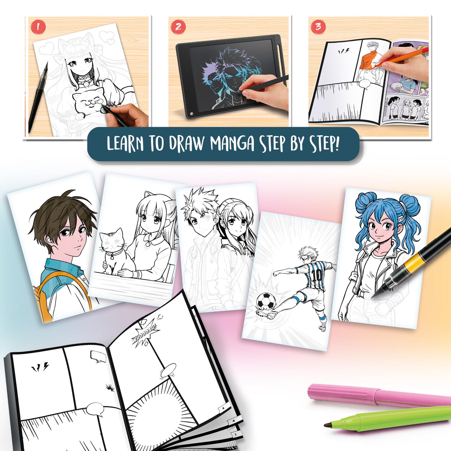 TABLETA PENTRU DESEN KIDS ART- ACADEMIA MANGA - LISCIANI (LEX117352)
