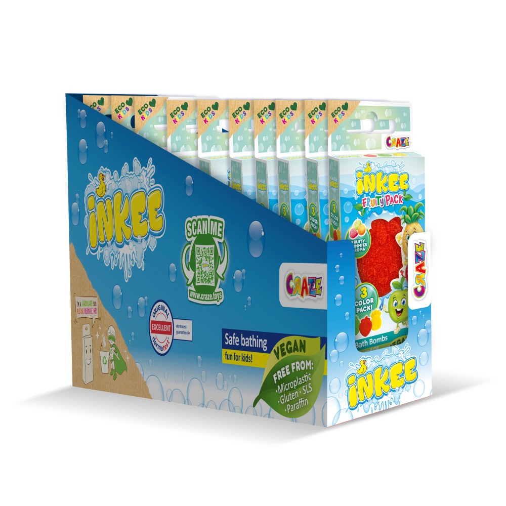 BOMBE DE BAIE INKEE 3 BUC ASORTATE IN FORMA DE FRUCTE - CRAZE (CRZ48382)