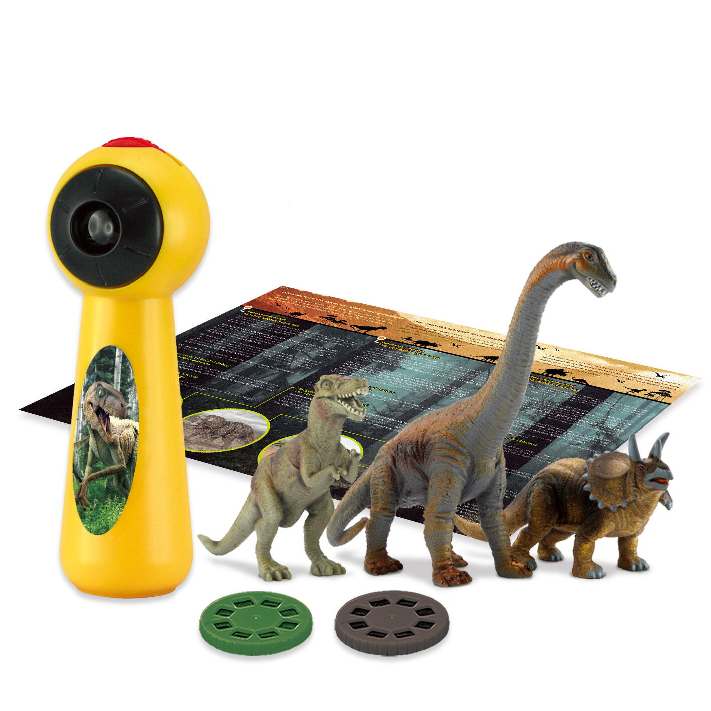 SET PROIECTOR TIP LANTERNA & 3 FIGURINE - DINOZAURI - AMBO FUNTAMIN (AF6305DW)