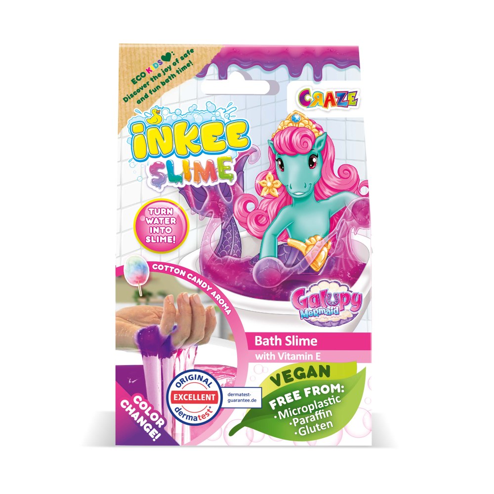 SLIME DE BAIE SIRENA GALUPY CU VITAMINA E SI CULOARE SCHIMBATOARE DE LA ROZ LA MOV - CRAZE (CRZ49655)