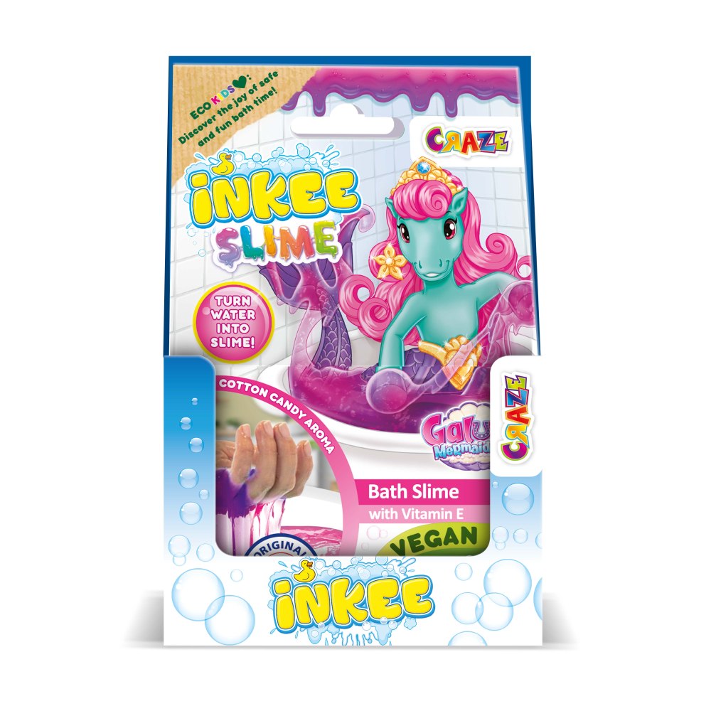 SLIME DE BAIE SIRENA GALUPY CU VITAMINA E SI CULOARE SCHIMBATOARE DE LA ROZ LA MOV - CRAZE (CRZ49655)
