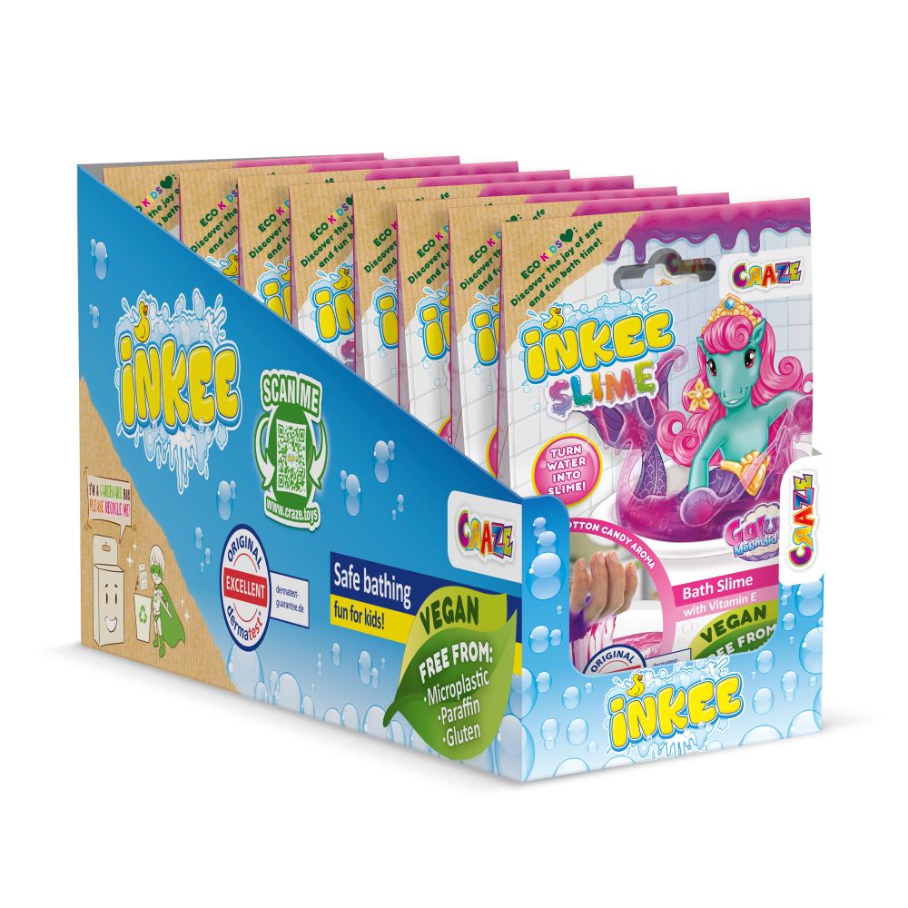 SLIME DE BAIE SIRENA GALUPY CU VITAMINA E SI CULOARE SCHIMBATOARE DE LA ROZ LA MOV - CRAZE (CRZ49655)