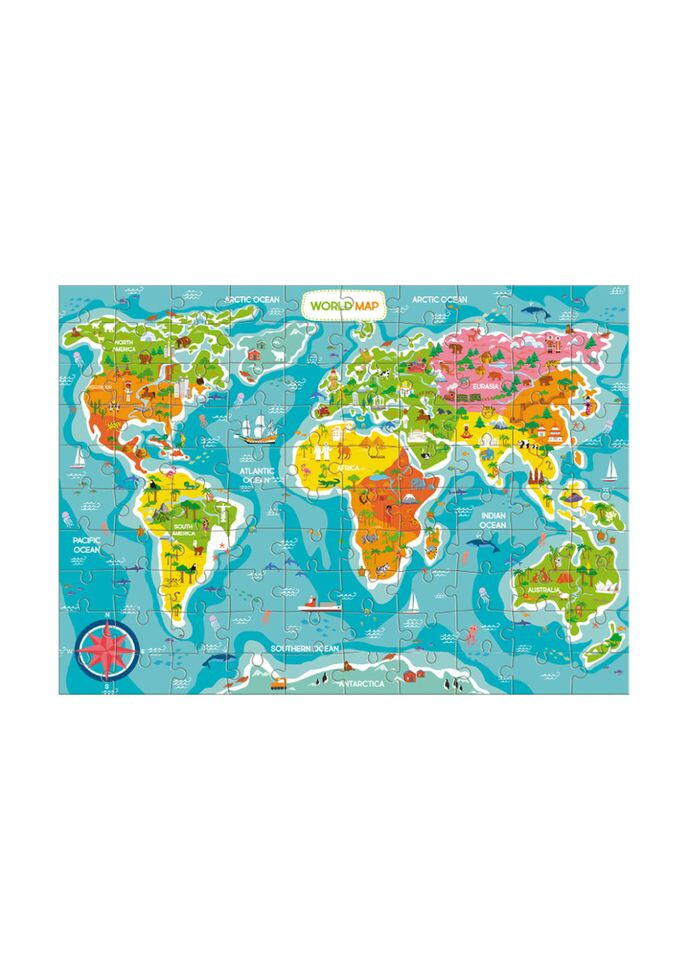 PUZZLE - HARTA LUMII (100 PIESE) - DODO (DO300704)