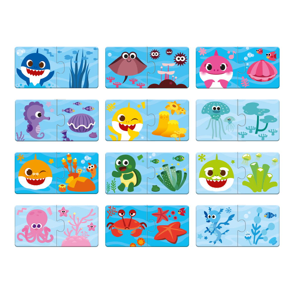 PUZZLE - POTRIVESTE CULORILE CU  BABY SHARK (24 PIESE) - DODO (DO200586)