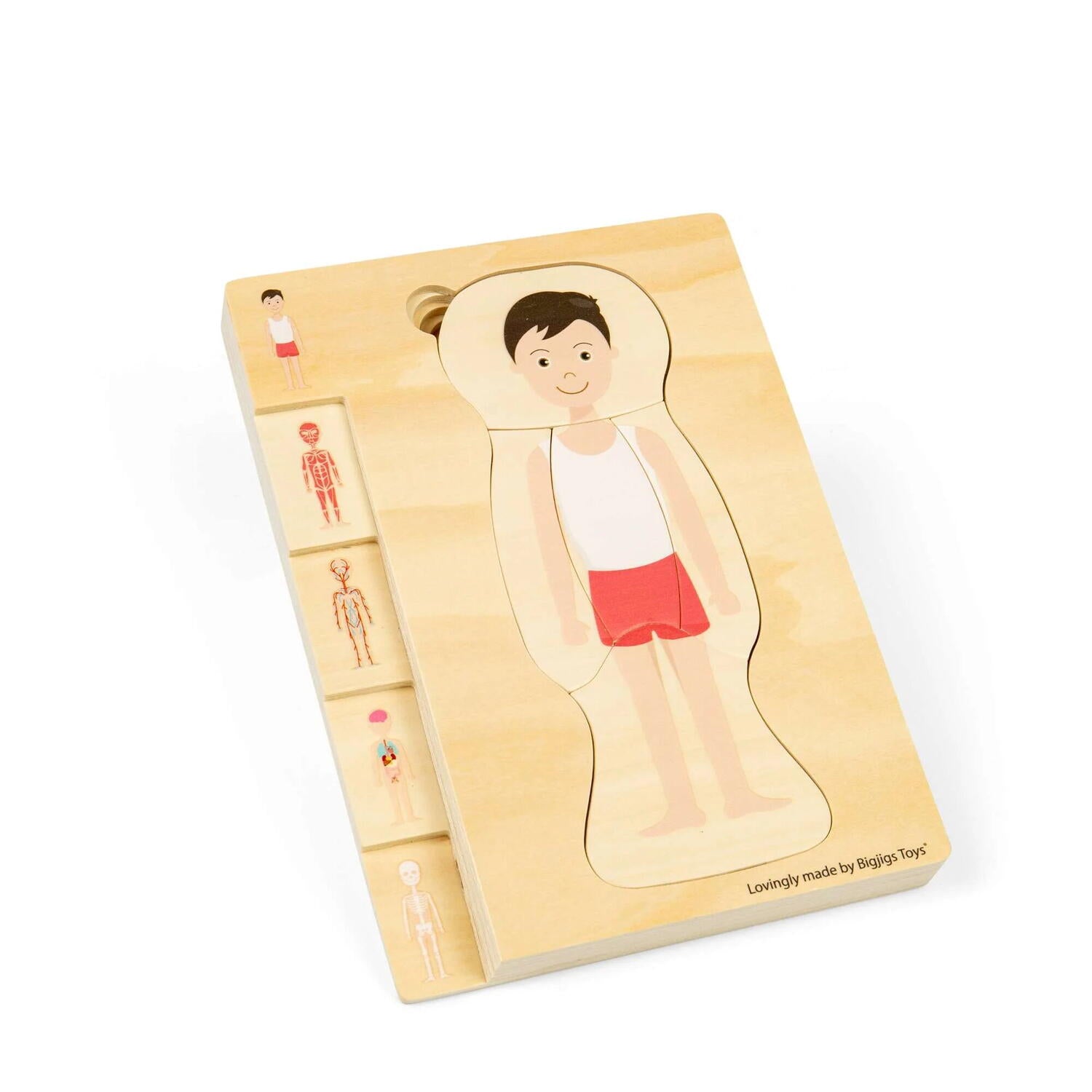 PUZZLE ANATOMIC DIN LEMN - BAIAT - BIGJIGS TOYS (37021)