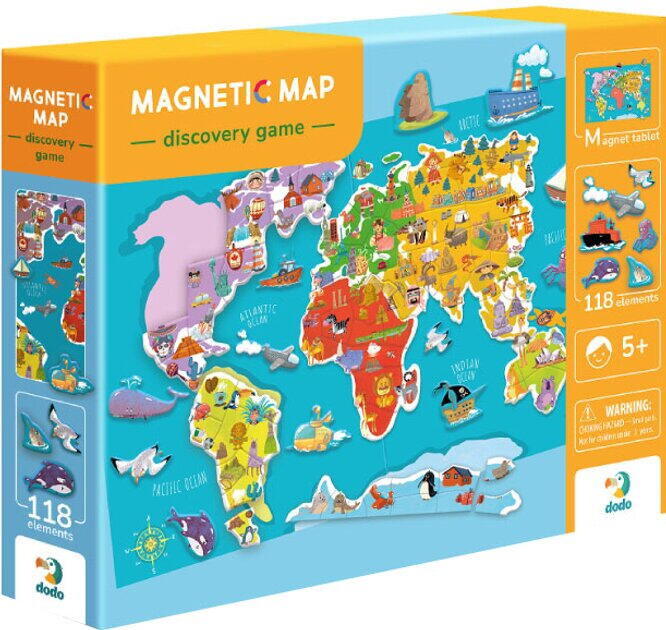 PUZZLE MAGNETIC - HARTA LUMII (118 PIESE) - DODO (DO200201)