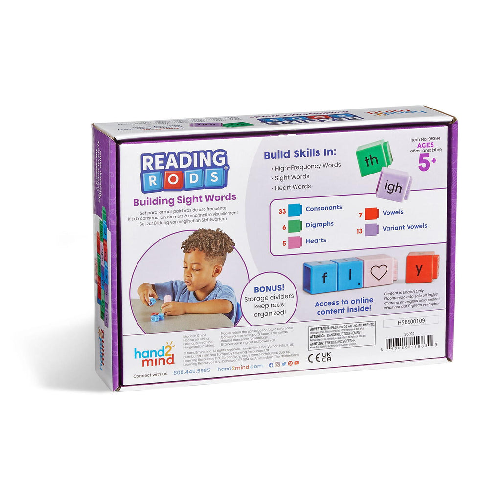 CUBURI READING RODS® - CONSTRUIM CUVINTE UZUALE (LB.ENGLEZA) - HAND2MIND (95394)