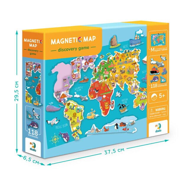 PUZZLE MAGNETIC - HARTA LUMII (118 PIESE) - DODO (DO200201)