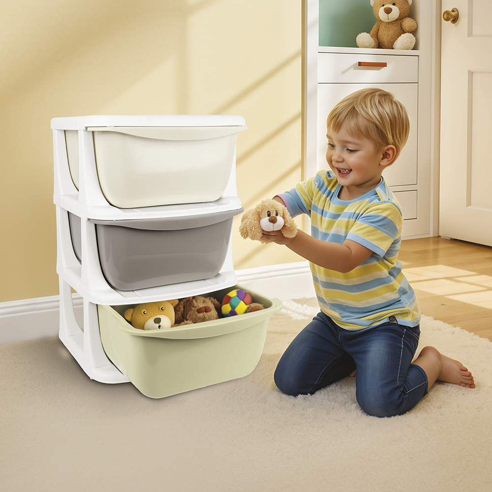 ANSAMBLU DEPOZITARE CU 3 SERTARE - DOLU NUVE (D7130)