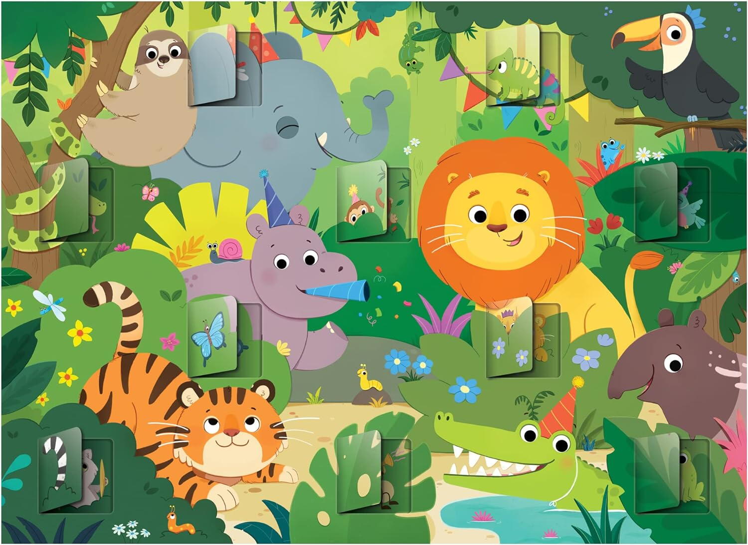PUZZLE DESCHIDE FERESTRELE - JUNGLA ( 20 PIESE) - GALT (1005539)