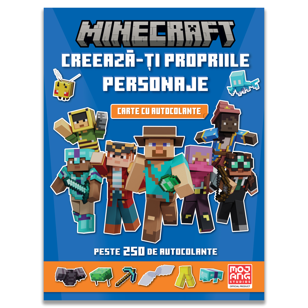 MINECRAFT. CREEAZA-TI PROPRIILE PERSONAJE - CARTE CU AUTOCOLANTE - DPH (978-606-048-813-2)