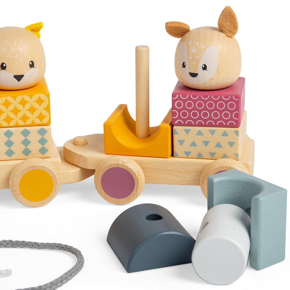 TRENULET CU FORME - ANIMALUTE VESELE - BIGJIGS TOYS (32012)