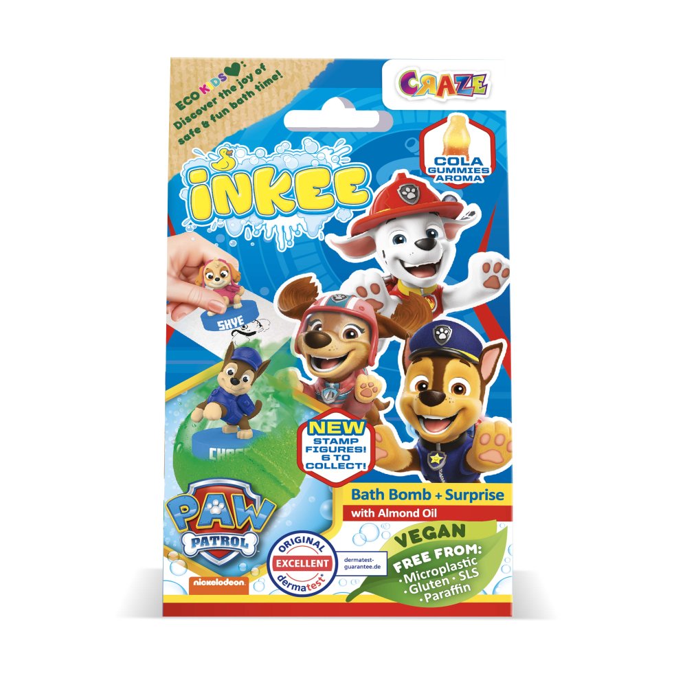 BILA DE BAIE INKEE CU SURPRIZA FIGURINA STAMPILA PAW PATROL - CRAZE (CRZ52327)