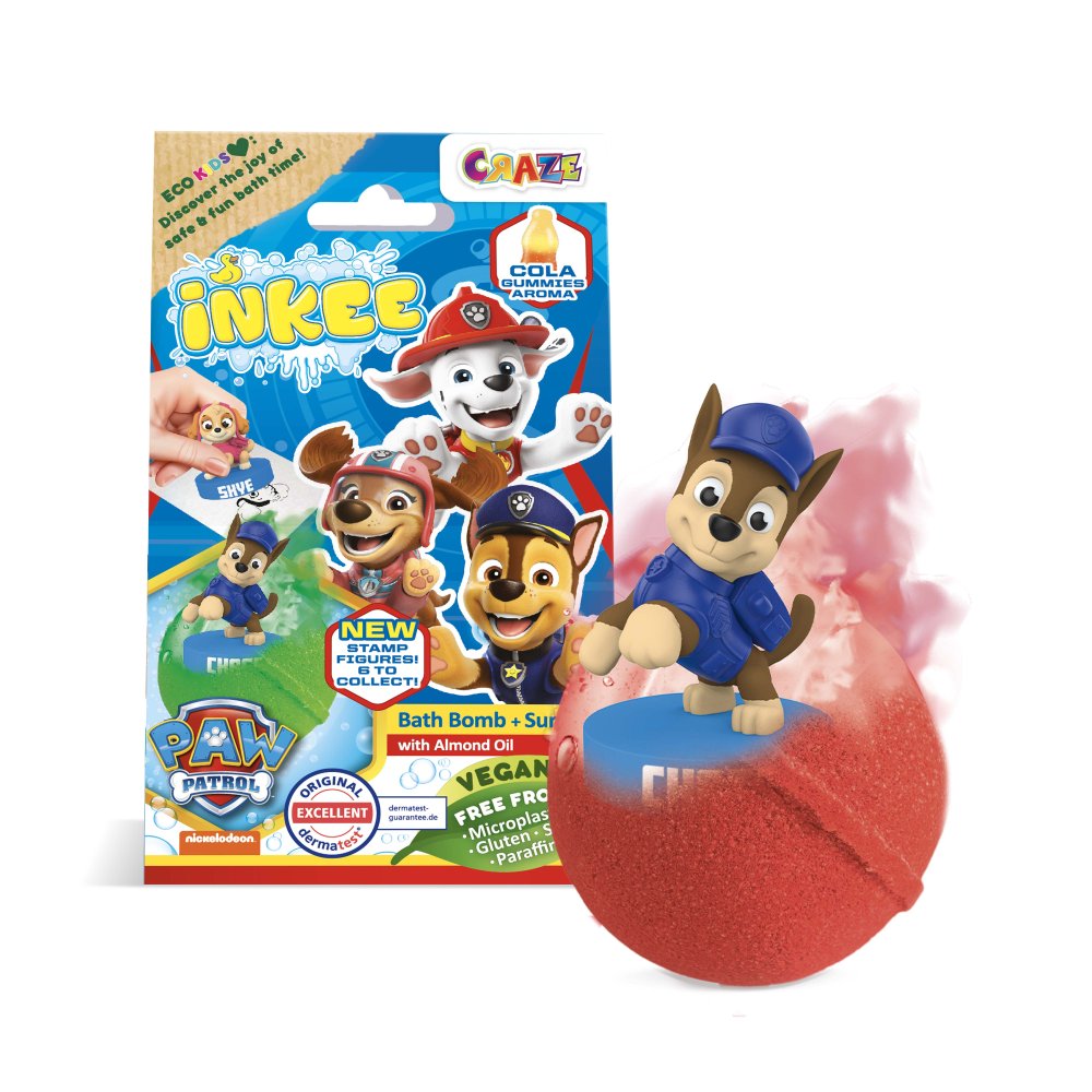 BILA DE BAIE INKEE CU SURPRIZA FIGURINA STAMPILA PAW PATROL - CRAZE (CRZ52327)