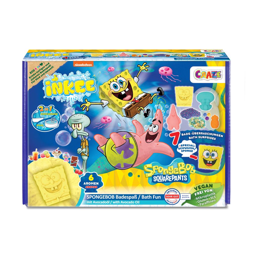 SET CADOU DE BAIE INKEE CU 7 SURPRIZE SPONGEBOB - CRAZE (CRZ52471)
