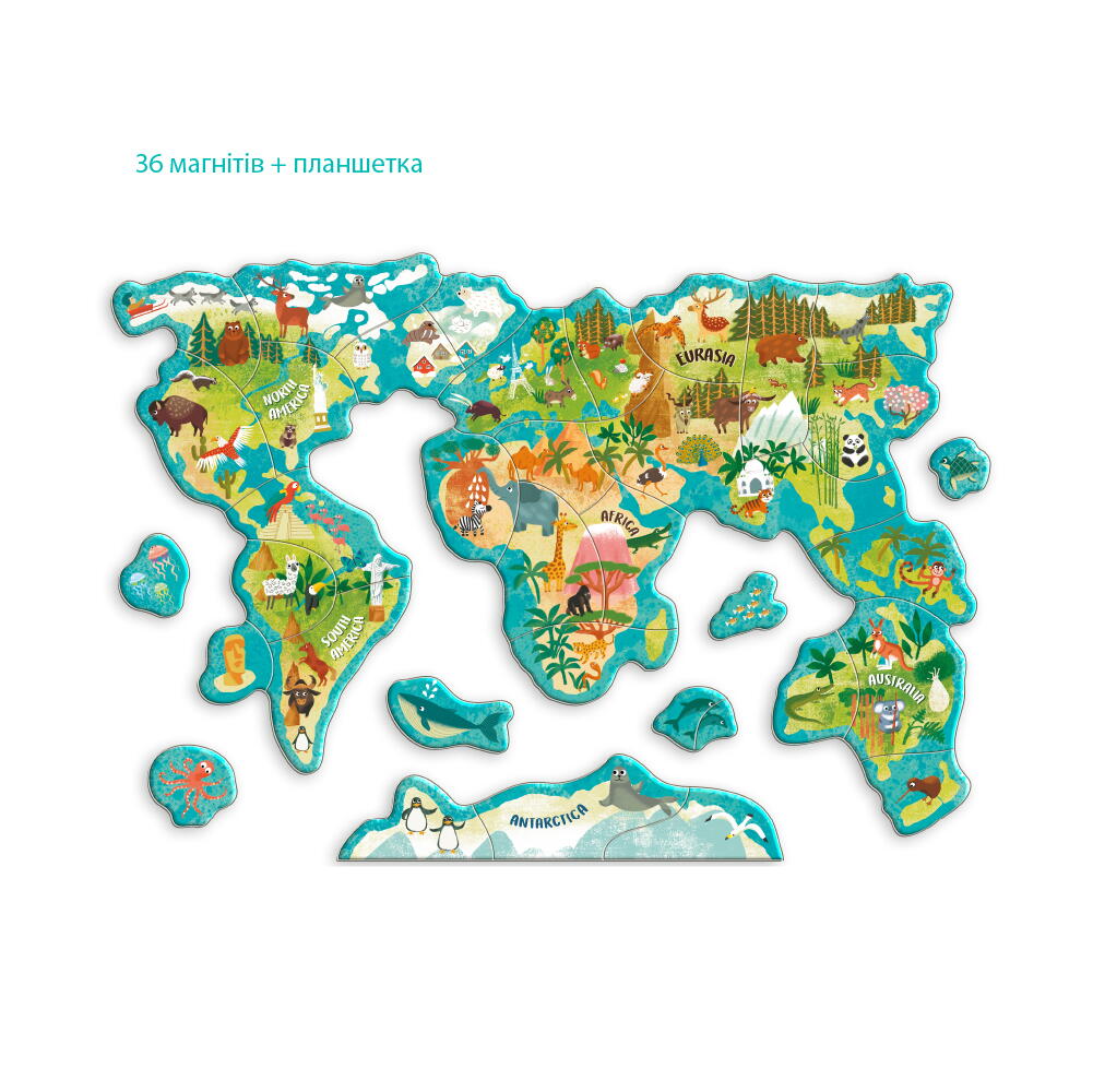 MAGNETIC PUZZLE - ANIMAL WORLD (36 PIECES) - DODO (DO200267)