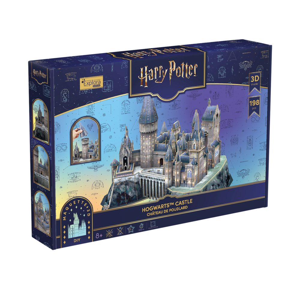 PUZZLE 3D HARRY POTTER CASTELUL HOGWARTS 198 PIESE - CUBIC FUN (CU540302)