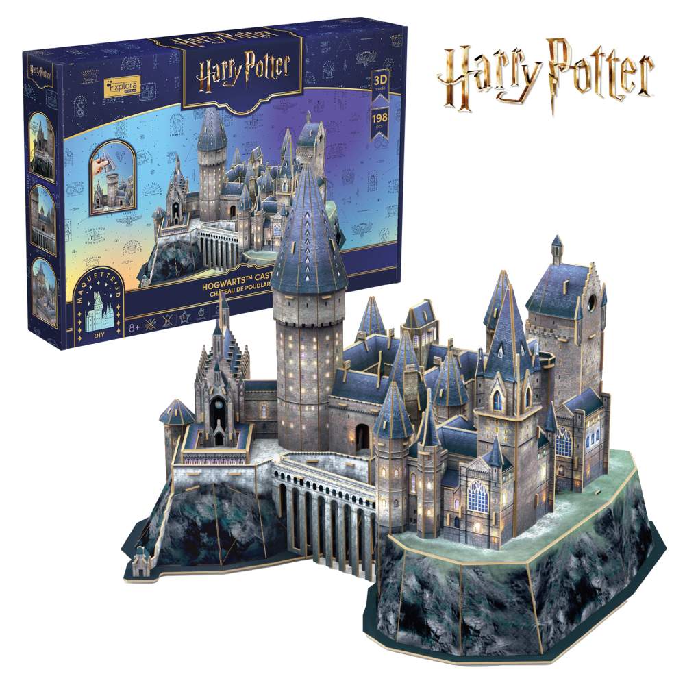 PUZZLE 3D HARRY POTTER CASTELUL HOGWARTS 198 PIESE - CUBIC FUN (CU540302)