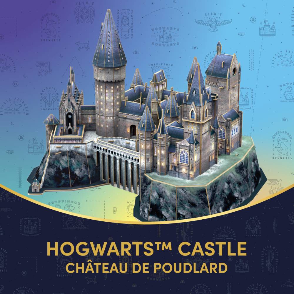 PUZZLE 3D HARRY POTTER CASTELUL HOGWARTS 198 PIESE - CUBIC FUN (CU540302)