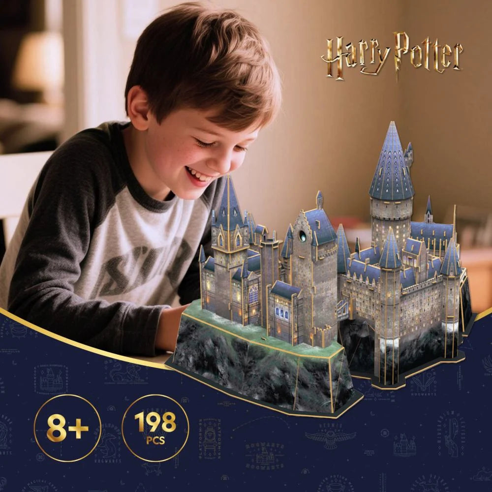 PUZZLE 3D HARRY POTTER CASTELUL HOGWARTS 198 PIESE - CUBIC FUN (CU540302)