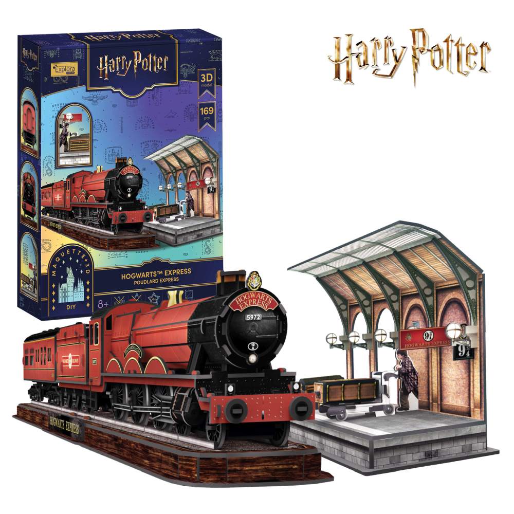 PUZZLE 3D HARRY POTTER TRENUL HOGWARTS EXPRESS 169 PIESE - CUBIC FUN (CU540303)