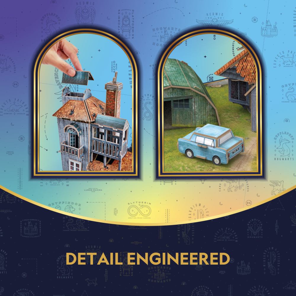 PUZZLE 3D HARRY POTTER THE BURROW LOCUINTA FAMILIEI WEASLEY 103 PIESE - CUBIC FUN (CU540309)