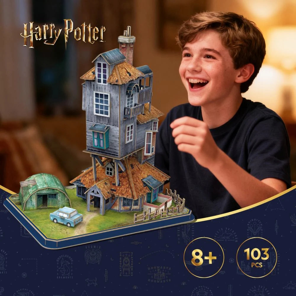 PUZZLE 3D HARRY POTTER THE BURROW LOCUINTA FAMILIEI WEASLEY 103 PIESE - CUBIC FUN (CU540309)