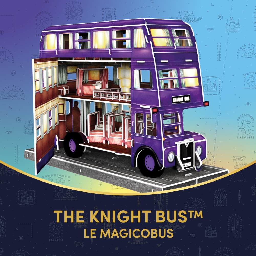 PUZZLE 3D HARRY POTTER KNIGHT BUS AUTOBUZUL MAGIC 87 PIESE - CUBIC FUN (CU540310)